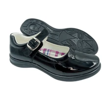 School Shoes For Girls Buckle Patent Leather Youth Non-Slip - Black - View 2
