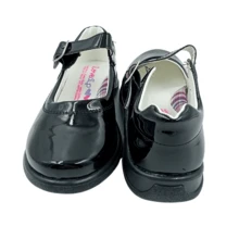 School Shoes For Girls Buckle Patent Leather Youth Non-Slip - Black - View 3