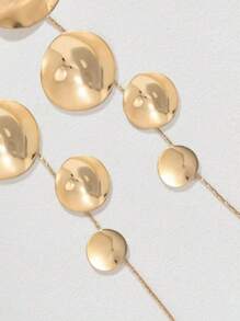 Pendientes redondos con colgante de borlas con estilo floral europeo y americano