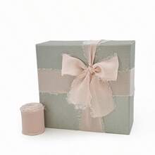 1 Roll 5M Long 38mm INS Style Chiffon Ribbon With Fringe Edges, Suitable For Bouquets, Gifts, Weddings