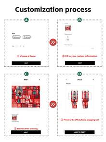 1 chiếc, Ly thủy tinh cá nhân hóa Giáng sinh + 4 nắp ống hút Giáng sinh, 40oz - Cốc cà phê du lịch, Cốc di động cho cắm trại ngoài trời, đi bộ đường dài, lái xe và du lịch bằng ô tô, Đồ trang trí Giáng sinh - nhiều màu - Xem 2