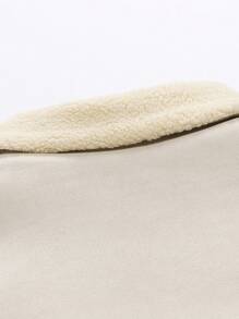 男士休闲宽松仿麂皮绒加厚保暖外套，秋冬款 - 杏色 - 查看 7