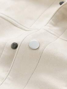 男士休闲宽松仿麂皮绒加厚保暖外套，秋冬款 - 杏色 - 查看 6