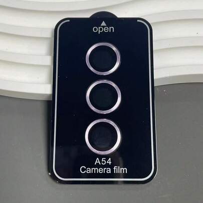 Samsung Galaxy A54/A14/A24/A05 Camera Lens Tempered Glass Film Locator, A34 Shatterproof Eagle Eye Full Coverage Rear Camera Protective Metal Ring