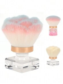 1pc Rose-Shaped Nail Powder Brush, New Design Nail Art Loose Powder Brush, Single Blush Brush, Powder Dust Cleaning Brush - Multicolor - View 7