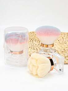 1pc Rose-Shaped Nail Powder Brush, New Design Nail Art Loose Powder Brush, Single Blush Brush, Powder Dust Cleaning Brush - Multicolor - View 1