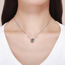 bamoer 1 PC 925 Sterling Silver Blue Traveling Airplane Charm Bead Stars Moon Pendant Fit Women DIY Bracelet Necklace Fine Jewelry - Silver - View 6