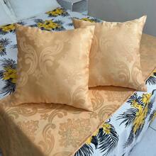 KING BED FOOTBOARD KIT + 2 Pillowcases Without Refill | Jacquard Fabric - Luxury And Elegance - 米色 - 查看 2