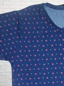Men's Short Summer Closed Heat Garter Belt Pajamas - 藍白色 - 查看 6