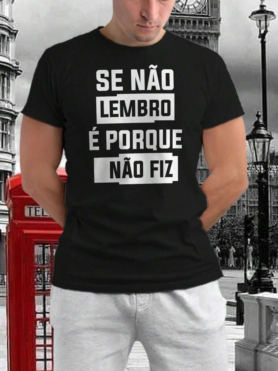 Men's T-Shirt Women's Unisex Shirt 100% Cotton Ready For Delivery Various Colors Printed Phrases - 黑色 - 查看 1