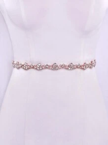 1件新娘水钻装饰腰带，女士礼服配饰，适用于婚礼、派对、晚礼服，澳大利亚婚礼季情人节配饰