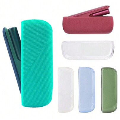 1pc, Hot Fashion Colorful Anti Slip Twill Silicone Case For IQOS ILUMA I Skin Case Protection Cover Sleeve For IQOS ILUMA Decoration Accessories, PC Hard/TPU Soft/Silicone Materials, Back To School Supplies