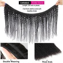 BINF Brazilian Kinky Curly Bundles Human Hair Weaving 8-28 30Inch 100% Natural Remy Human Hair 1Piece Bundle Curly Human Hair Extensions Wholesale - Natural Black - 查看 8