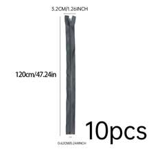 10pcs #5 Resin Plastic Zipper Auto-Lock Zipper Sider 19.68-39.37inch Black Large Teeth Zips For Jacket Coat Garment Accessories