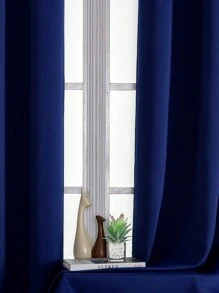 1pc Navy Blue Blackout Curtain Panel, Suitable For Light Blocking Curtains, Holiday Decor, Noise Reduction, Heat Insulation, Darkening Room, Multi-Purpose Curtain For Living Room - navy blue - View 4