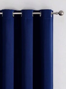 1pc Navy Blue Blackout Curtain Panel, Suitable For Light Blocking Curtains, Holiday Decor, Noise Reduction, Heat Insulation, Darkening Room, Multi-Purpose Curtain For Living Room - navy blue - View 3