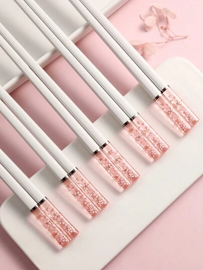 1 双琥珀樱花设计筷子 / 5 双琥珀樱花设计筷子 / 10 双琥珀樱花设计筷子、厨房、圣诞礼物