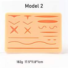 1 件或 1 套硅胶皮肤缝合手术训练套件伤口缝合练习垫操作垫牙科设备牙医材料 3 层最佳缝合练习垫，兽医缝合垫用于手术打结 - 杏色 - 查看 14