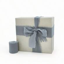 1 Roll 5M Long 38mm INS Style Chiffon Ribbon With Fringe Edges, Suitable For Bouquets, Gifts, Weddings