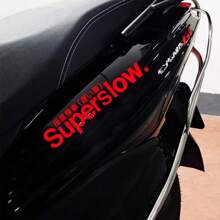 Nhãn dán trang trí xe máy Superslow Extreme Slow của Nhật Bản, trang trí xe máy cá nhân, chống thấm nước, phụ tùng điều chỉnh ô tô - 20x4,5cm/7,87x1,78 inch - Xem 6