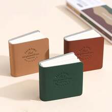 3pcs Mini Notebooks, PU Leather Cover Compact Portable Memo Pads, Creative Stress Relief Sketchbooks, Portable Blank Drawing Boards