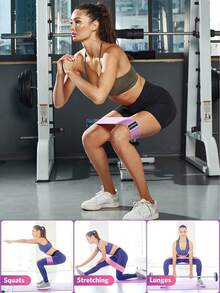 Conjunto para agachamento com barra, incluindo um apoio para barra, 1 faixa de resistência, 2 tornozeleiras e uma bolsa para guardar o apoio. Conjunto com 5 peças para agachamento com barra, incluindo um apoio para barra, 1 faixa de resistência, 2 tornozeleiras e uma bolsa para guardar o apoio. Ideal para exercícios físicos, para homens e mulheres. - Rosa - Ver 3