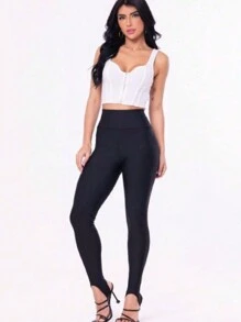 Legging Pants Foot Stirrup Pants Stirrup Pantyhose Fashion Women's - Black - View 10