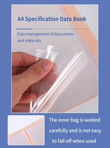 1 件 A4 加厚文件夹，带透明插页袋，多层文件整理器，乐谱夹，试卷和奖励证书存储活页夹 返校，返校，学校用品 - 資料冊 - 查看 5