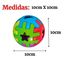 Kit 2 Children's Toys With Interlocking Educational Didactic Cube + Educational Didactic Ball 10cm X 10cm Boy And Girl 1 Year Old - 彩色 - 查看 7