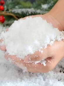 1 pieza Decoración navideña Copo de nieve de simulación Polvo de nieve seca Accesorios de fotografía de nieve artificial, decoración de escena, decoración de festivales, decoración de habitaciones, decoración del hogar, decoración de oficinas, decoración de fiestas temáticas, decoración navideña