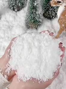 1 pieza Decoración navideña Copo de nieve de simulación Polvo de nieve seca Accesorios de fotografía de nieve artificial, decoración de escena, decoración de festivales, decoración de habitaciones, decoración del hogar, decoración de oficinas, decoración de fiestas temáticas, decoración navideña