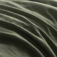 3-Piece Luxury Pom Pom Bedding Sets,  All Seasons Use Light Weight With Warm Fluffy Washed Cotton Microfiber - 1 Comforter + 1/2 Pillowcases, For Twin QUEEN KING Size Bed - 軍綠色 - 查看 7