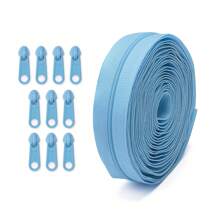 1 套 = 4.5 米拉链 + 10 个塑料拉链头，彩色尼龙 #3 拉链，带 10 个匹配的塑料拉链头，1 套/5 套，适用于服装、纺织品、箱包 - 多種顏色 - 查看 16