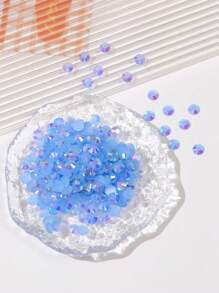 2-6mm Cristales de resina redondos de estilo jelly AB, sin derretir, con fondo plano, piedras de cristal para pegar con pegamento plástico, adecuados para decoración de uñas, ropa, manualidades, tazas, bolsos - 2MM(5000 Uds.) - Ver 25