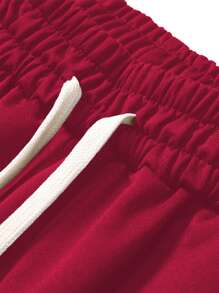 5件套男士经典纯色休闲运动慢跑裤，抽绳腰带，束脚设计，带口袋，适合户外跑步，春秋季穿着 - 彩色 - 查看 7