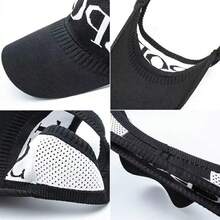 Viseras para el sol para mujeres y hombres, unisex, para tenis, golf, visera ajustable, sombrero de verano para deportes al aire libre, gorra de protección UV - Negro - Ver 6