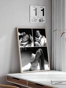 1幅定制无框帆布画，可打印您的照片，个性化照片拼贴，3张图片组合，定制照片打印，男士个性化礼物，结婚礼物，单身派对装饰，生日和毕业礼物，图案打印，节日日历，家居装饰客厅 - 彩色 - 查看 5