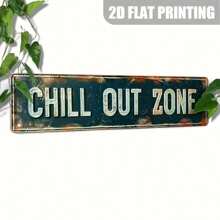 1pc Vintage Metalen Bord Plaquette, 39,88cm X 9,91cm, Wanddecoratie Bord Met Letterlogo, Geschikt Voor Patio, Veranda, Tuin, Multifunctioneel, Cadeau-idee, Willekeurige Gatposities, Woondecoratie, Kamerdecoratie, Wanddecoratie