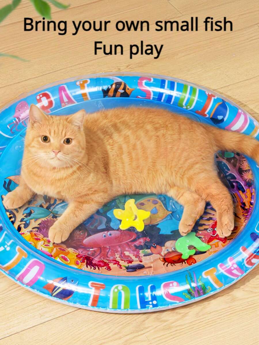 猫爪形充水宠物垫，夏季降温充气水垫狗床 - 彩色 - 查看 1