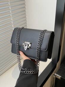 This Year's Popular Small Bag Women's Early Autumn Versatile 2024 New Texture Solid Color Chain Bag  Crossbody Bag