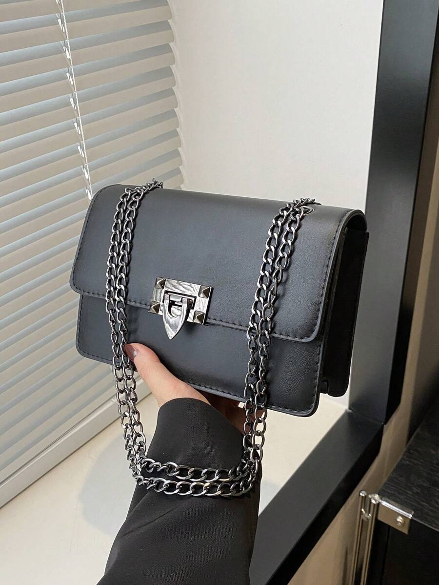 This Year's Popular Small Bag Women's Early Autumn Versatile 2024 New Texture Solid Color Chain Bag  Crossbody Bag
