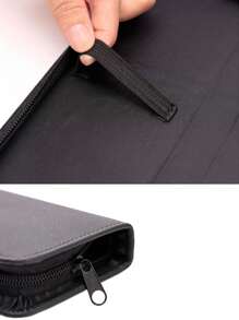 1个剪刀收纳袋，可容纳2把剪刀和1把梳子，美发师便捷剪刀盒，适用于理发店、美容院、返校季、旅行度假等场合，包含美发工具、美发产品和配件，女士美发配件，后梳，理发师配件，吹风机，头发，理发师，美发工具，美发产品，发梳，卷发产品，美发设备，剪发剪刀，圣诞节，理发店，美发，吹风机，发梳，理发师，美发设备，发型，美发，理发师配件，理发店，美发设备 - 黑色 - 查看 5