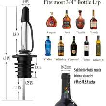 12 Packungen Getränke-Ausgießer, Ausgießer für Flaschen, Alkohol-Flaschen-Ausgießer, Olivenöl, Ausgießer mit Staubkappen, Schnellausgießer, Bar-Barkeeper-Zubehör