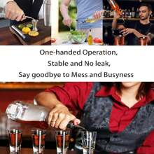 12 Packungen Getränke-Ausgießer, Ausgießer für Flaschen, Alkohol-Flaschen-Ausgießer, Olivenöl, Ausgießer mit Staubkappen, Schnellausgießer, Bar-Barkeeper-Zubehör