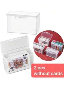 1 Pc/2 Pcs Portable Playing Card Case Container Plastic Gaming Card Holder Organizers Empty Snaps Closed Card Storage Box Playing Game Card Storage Box Portable Card Container,Playing Cards,Card Games,Games,Gambling,Game Box,Plastic Card,Playing Cards,Card Games,Playing Card Holder,Closed Organizer,Switch Game Card Case,Card Shuffler - Multicolor - View 12