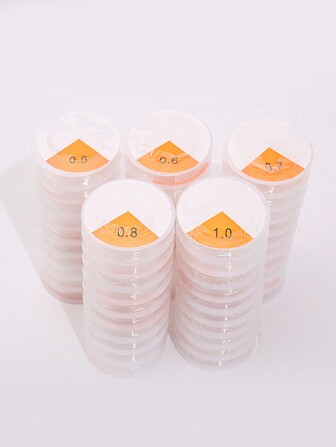 1桶0.5-1.0mm可選線程,耐用透明人造水晶彈性繩,適用於diy手鍊珠串