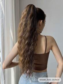 ZURO 26 Inch Long Wavy Synthetic Hair Ponytail Extension, Heat Resistant Fiber, Suitable For Women & Girls, Party & Daily Use - Two-Tone - View 3