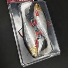 2pcs Soft Fishing Kit 3D 14cm/5.5Inch Artificial Bait Shad Pike Perch Zander Catfish Fishing Tackle Isca Artificial