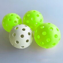 1Pc/3pcs Durable Indoor Pickleball Balls Training Paddle Ball Plastic Pickleball For Entertainment And Practice - Multicolor - View 4