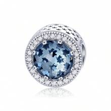 bamoer 1 PC 925 Sterling Silver Blue Traveling Airplane Charm Bead Stars Moon Pendant Fit Women DIY Bracelet Necklace Fine Jewelry